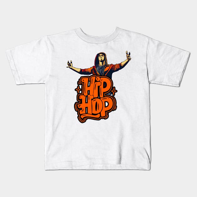 Hip Hop Kids T-Shirt by Abiarsa